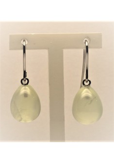 Witgouden oorhangers met PREHNIET, edelsteen oorsieraden uit eigen atelier! - 603930 Witgouden oorhangers met PREHNIET, edelsteen oorsieraden uit eigen atelier! - 603930